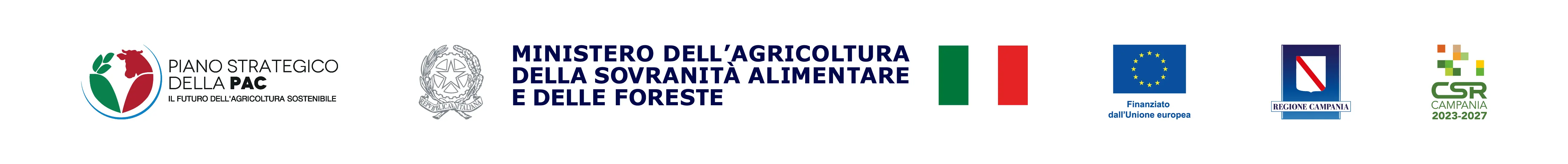 Piano Strategico della PAC, Ministero dell’Agricoltura della Sovranità Alimentare e delle Foreste, Unione Europea, Regione Campania, CSR Campania 2023-2027